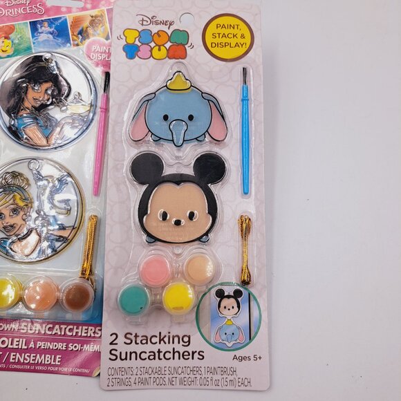 Disney Princess & Stacking Tsum Tsum Kids Art & Craft Paint Your Own Suncatchers - Picture 2 of 8